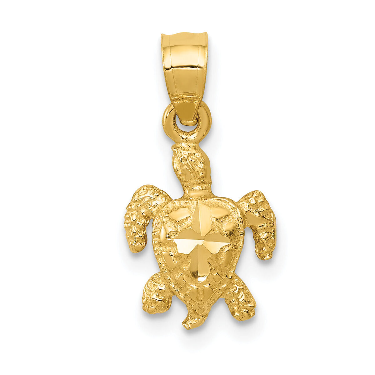 14K Turtle Pendant-K3297