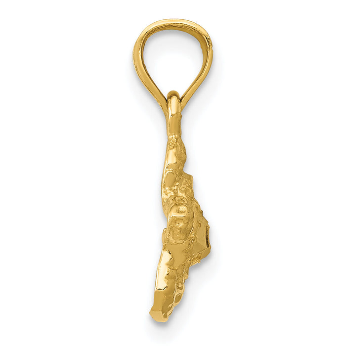 14K Turtle Pendant-K3298