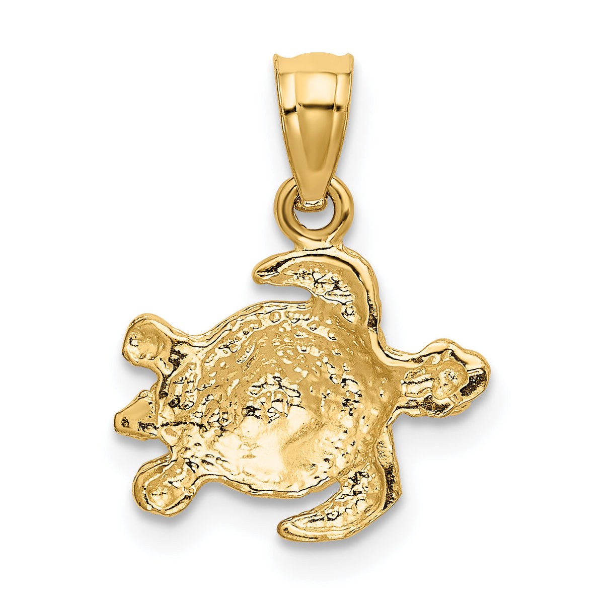 14K Turtle Pendant-K3298