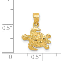 14K Turtle Pendant-K3298