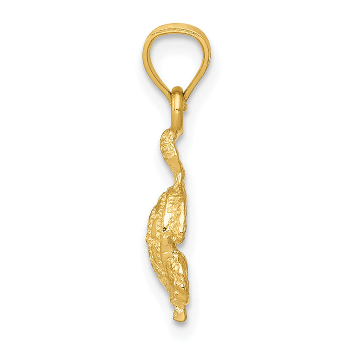 14K Turtle Pendant-K3299