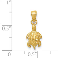 14K Turtle Pendant-K3299