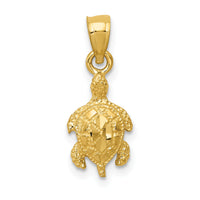 14K Turtle Pendant-K3299
