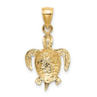 14K Turtle Pendant-K3301