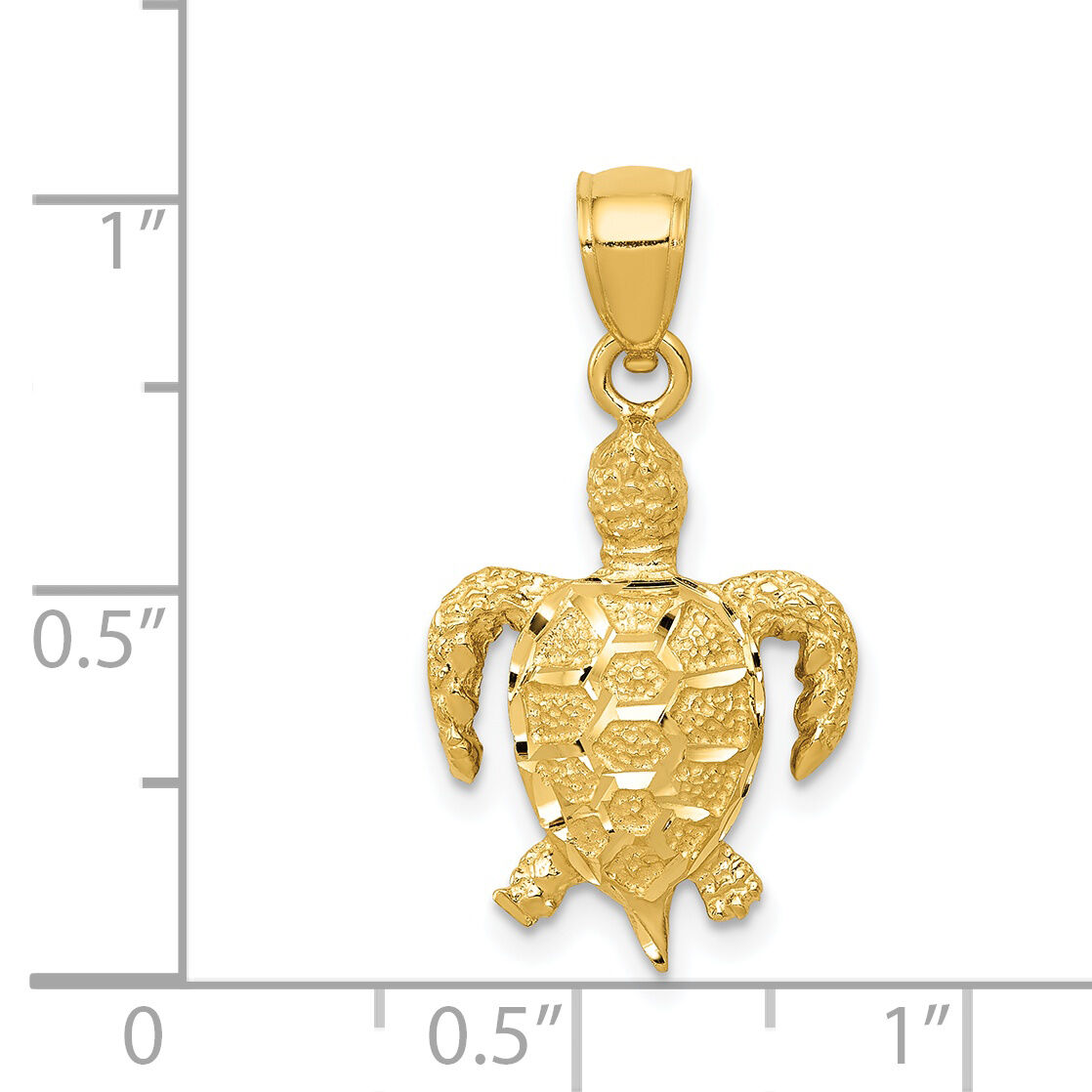 14K Turtle Pendant-K3301