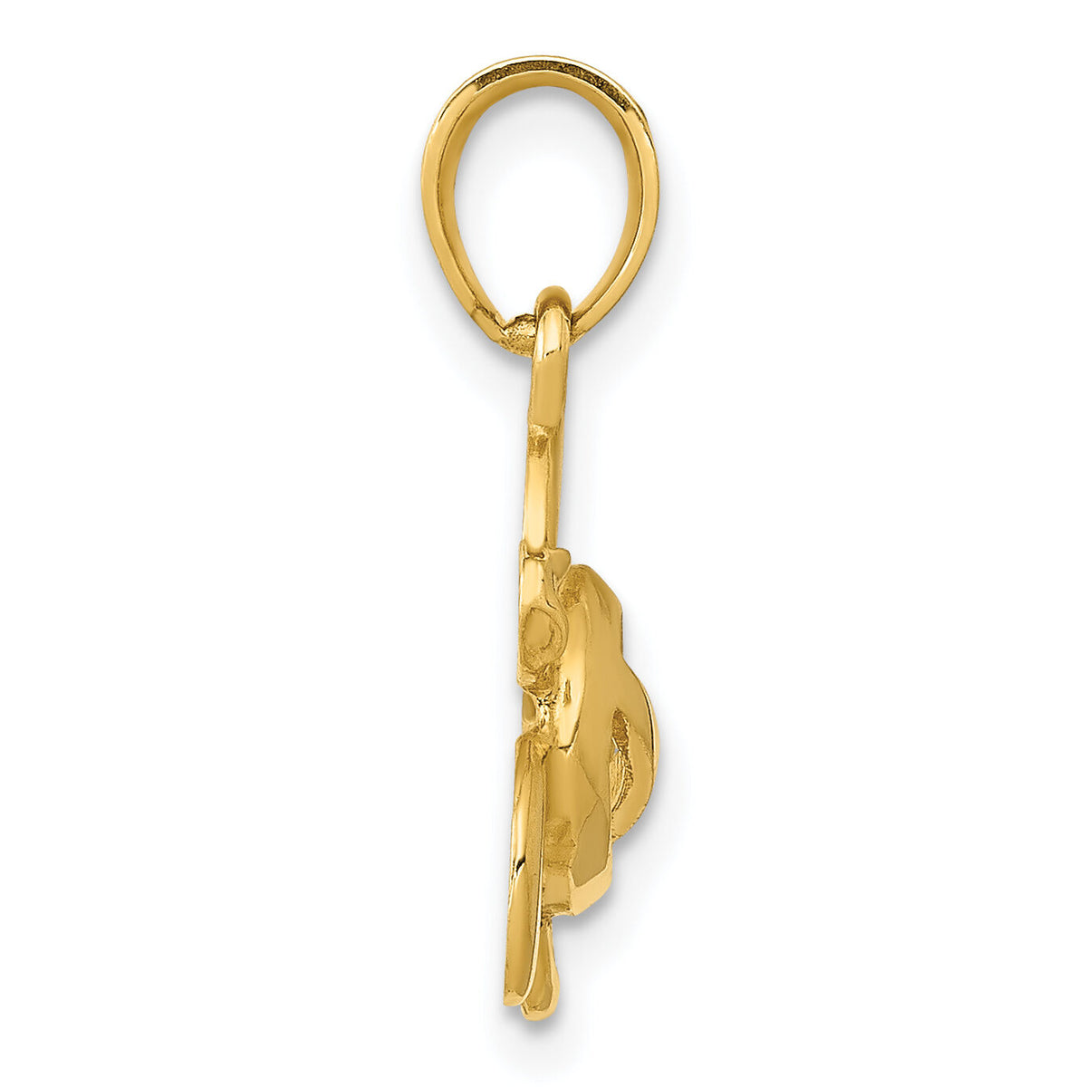 14k Open Turtle Pendant-K3306