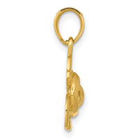 14k Open Turtle Pendant-K3306