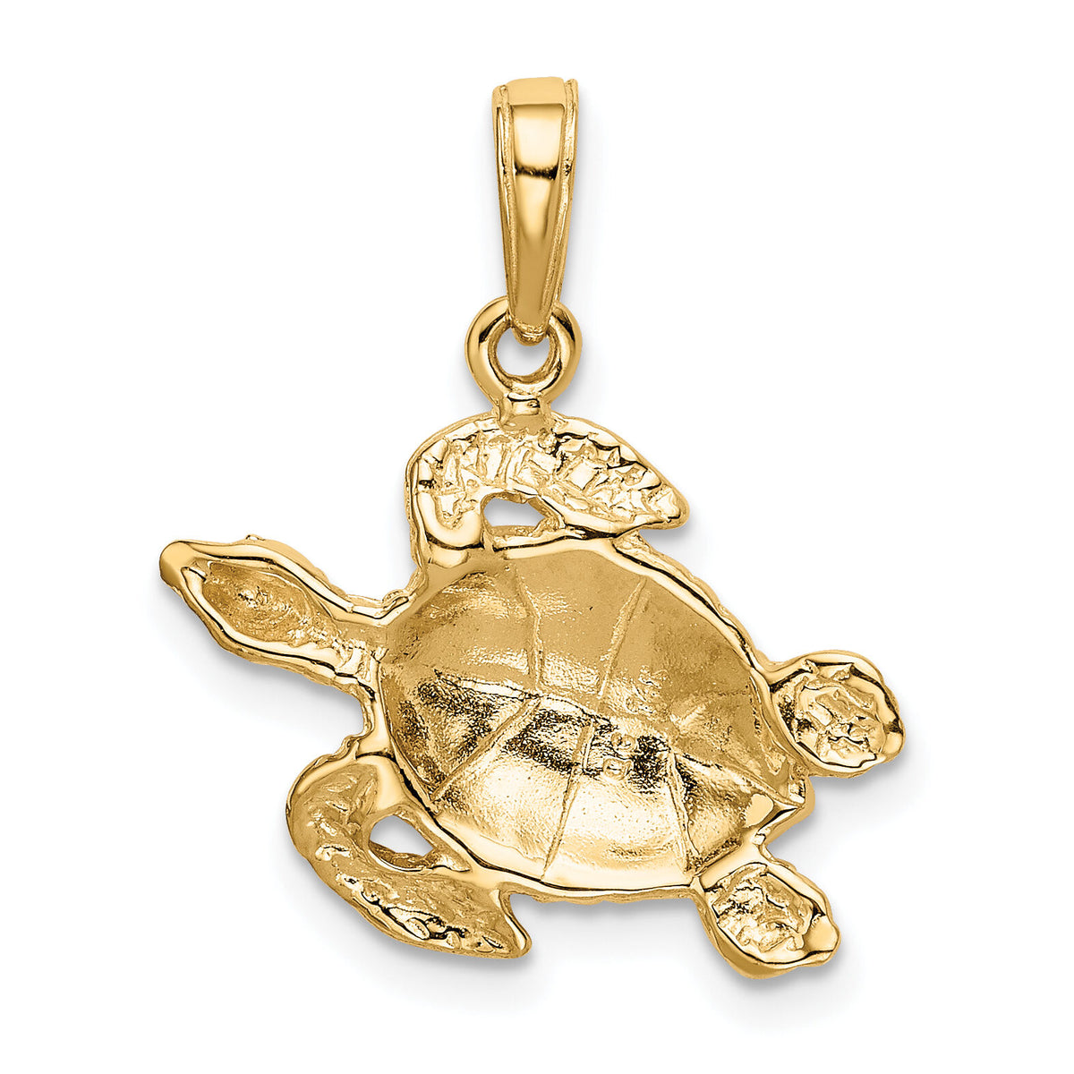 14k Sea Turtle Pendant-K3308