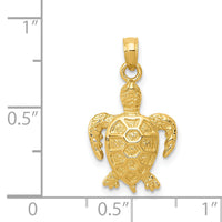 14k Sea Turtle Pendant-K3309