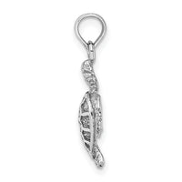 14K White Gold Sea Turtle Charm-K3309W