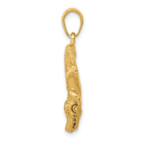 14k Moveable Alligator Pendant-K3313