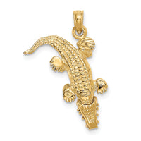 14k Moveable Alligator Pendant-K3313