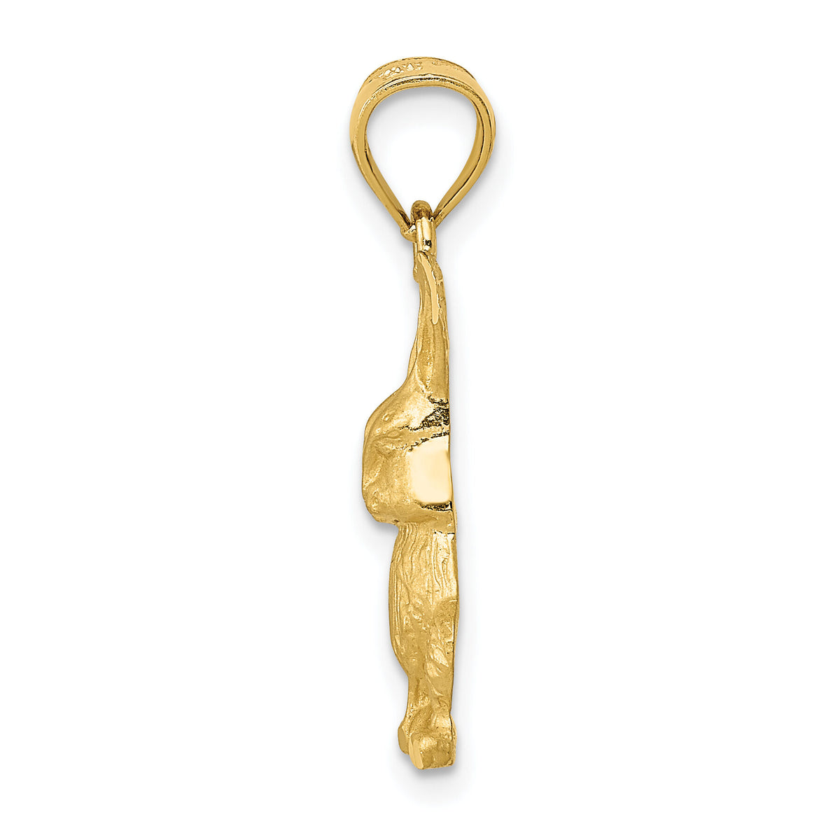 14K Diamond-cut Rabbit Pendant-K3317