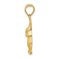 14K Diamond-cut Rabbit Pendant-K3317