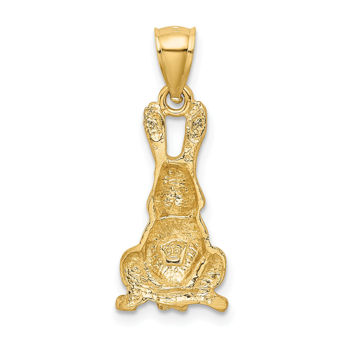 14K Diamond-cut Rabbit Pendant-K3317