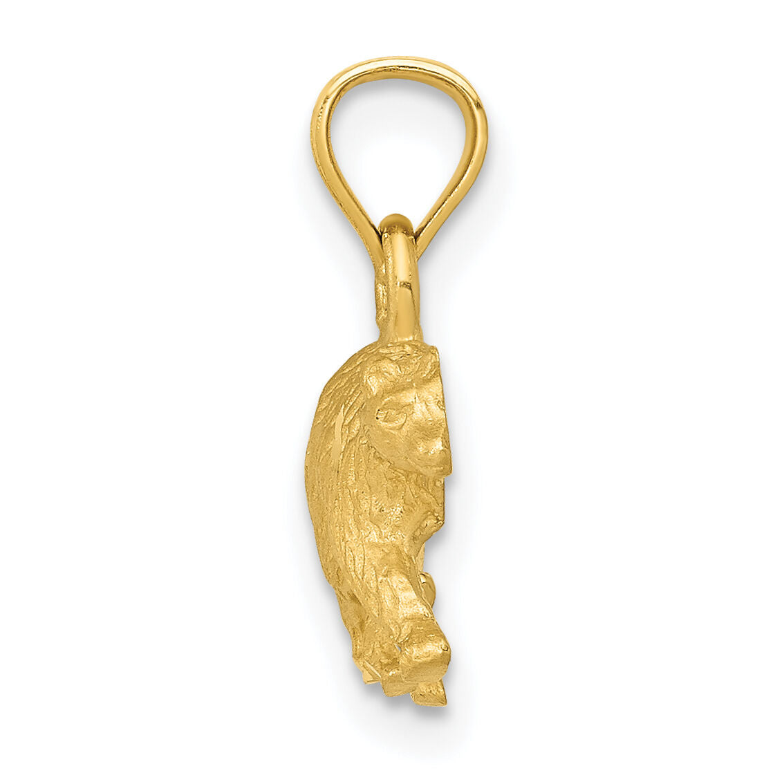 14K Diamond-cut Bear Pendant-K3320