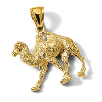 14k  3D Camel Pendant-K3322