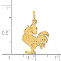 14k Rooster Charm-K3323