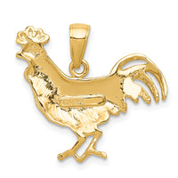 14k Rooster Pendant-K3324