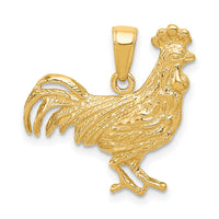 14k Rooster Pendant-K3324