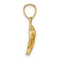 14K Diamond-cut Buffalo Pendant-K3329