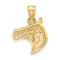 14K Diamond-cut Horse Pendant-K3336
