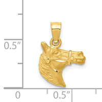 14K Diamond-cut Horse Pendant-K3336