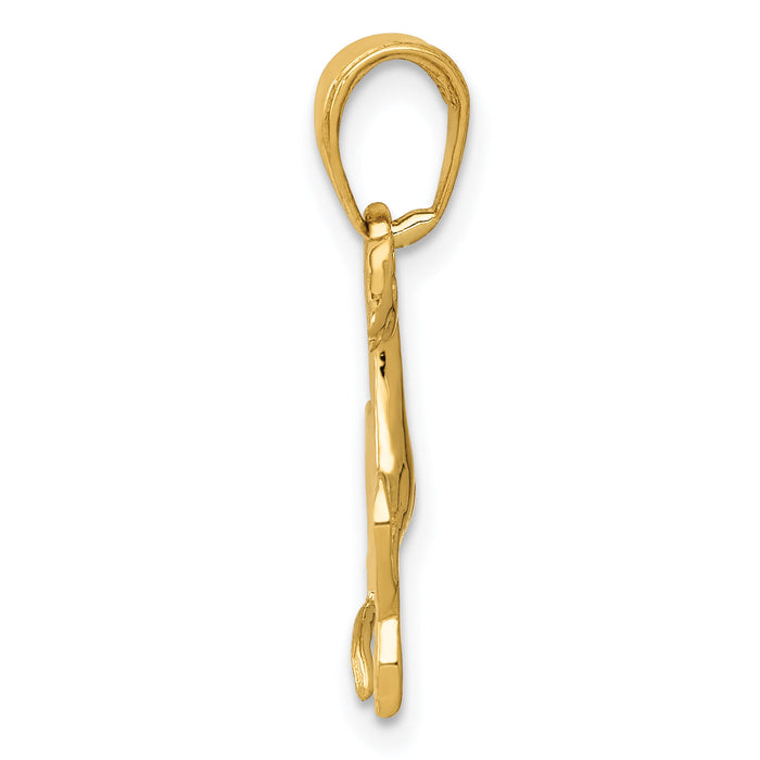 14k Horse Pendant-K3338