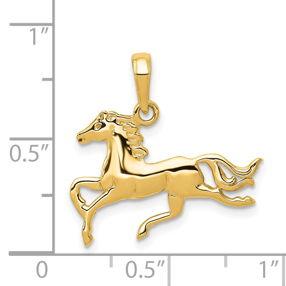 14k Horse Pendant-K3338