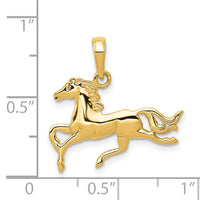 14k Horse Pendant-K3338