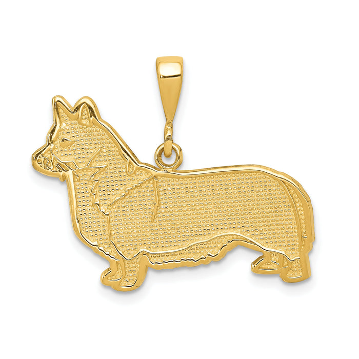 14k Welsh Corgi Pendant-K3356