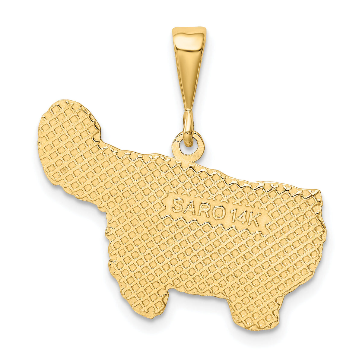 14k Persian Cat Pendant-K3369