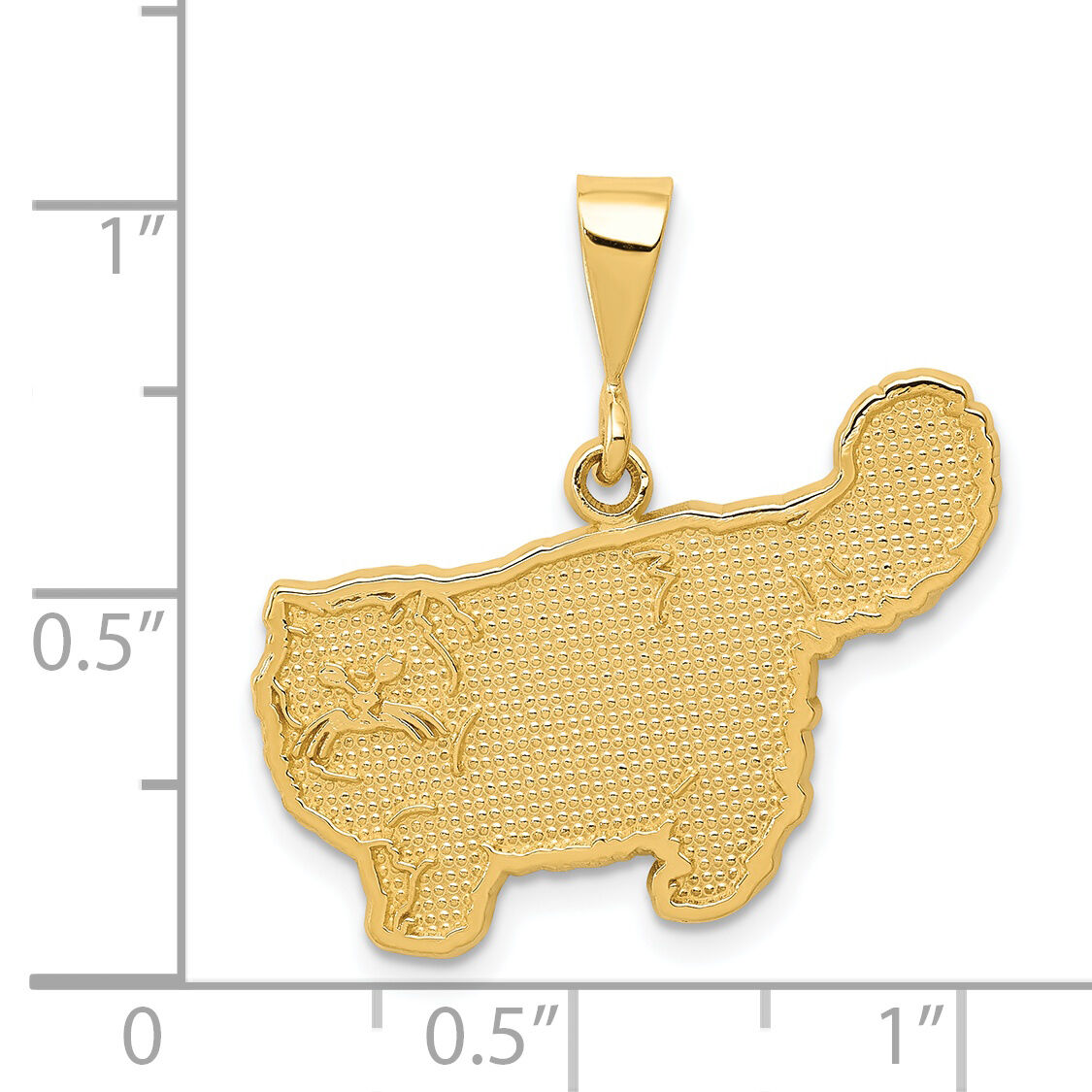 14k Persian Cat Pendant-K3369