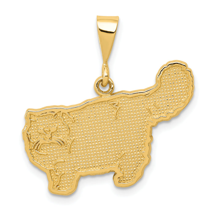 14k Persian Cat Pendant-K3369