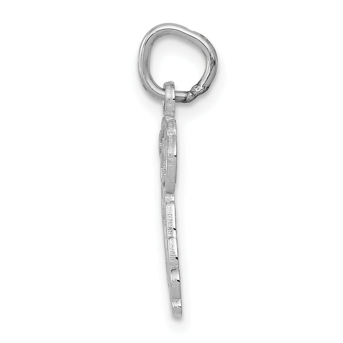 14k White Gold Puppy Charm-K3386