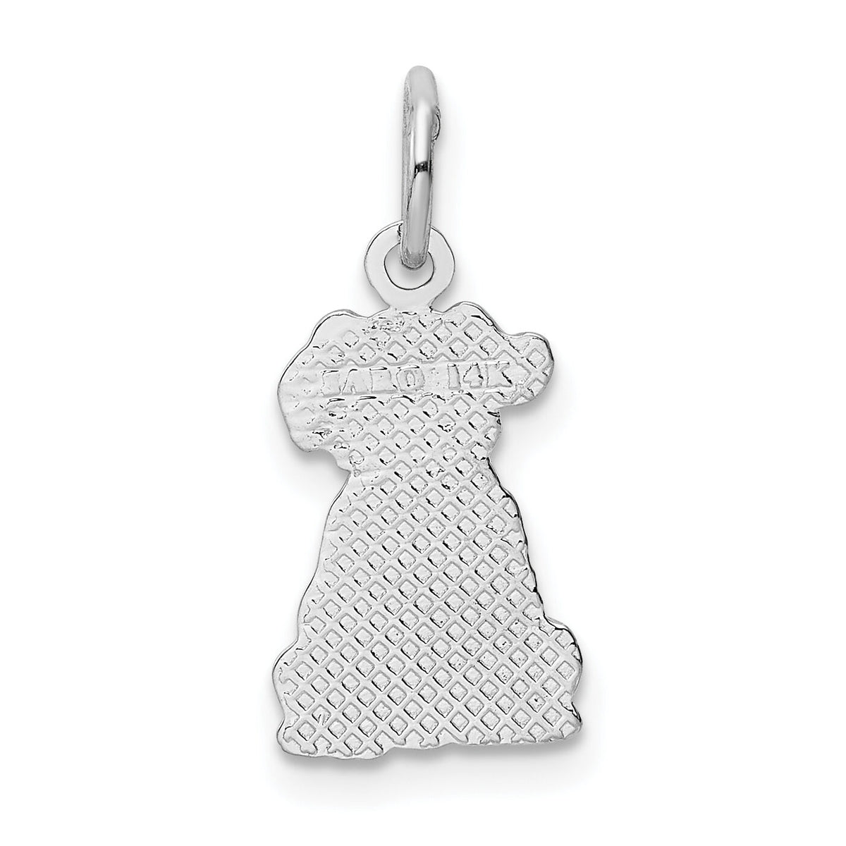 14k White Gold Puppy Charm-K3386