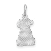 14k White Gold Puppy Charm-K3386