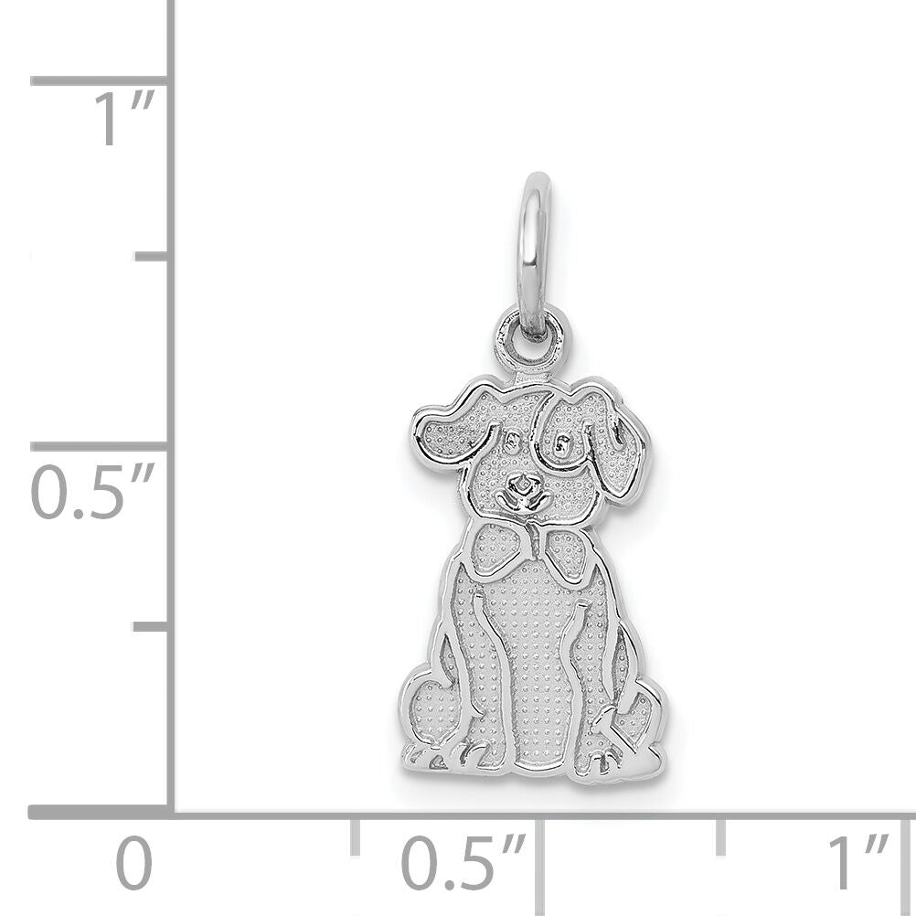 14k White Gold Puppy Charm-K3386