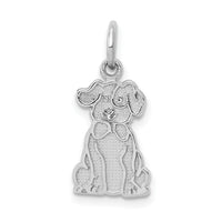 14k White Gold Puppy Charm-K3386