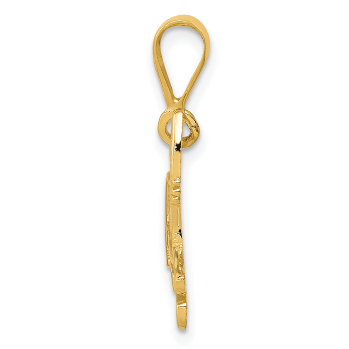 14k Pit Bull Pendant-K3394
