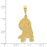 14k Beagle Pendant-K3397