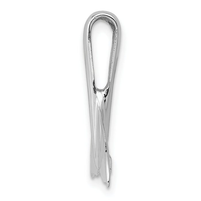 14k White Gold Whale Tail Slide-K340