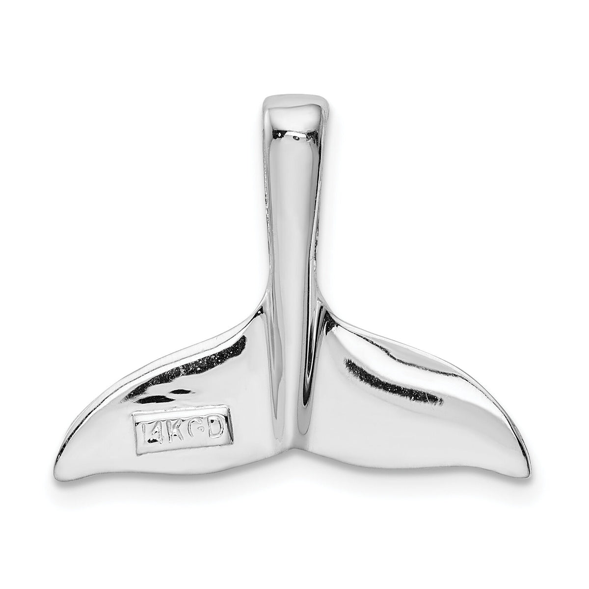 14k White Gold Whale Tail Slide-K340