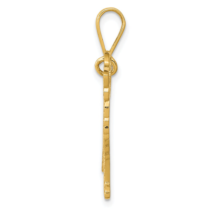 14k Golden Retriever Pendant-K3401