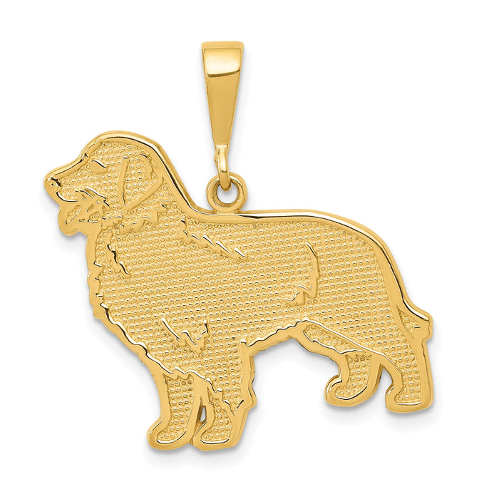 14k Golden Retriever Pendant-K3401
