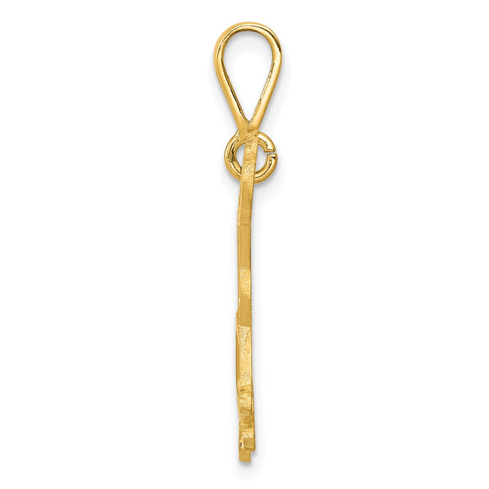 14k Labrador Dog Pendant-K3409