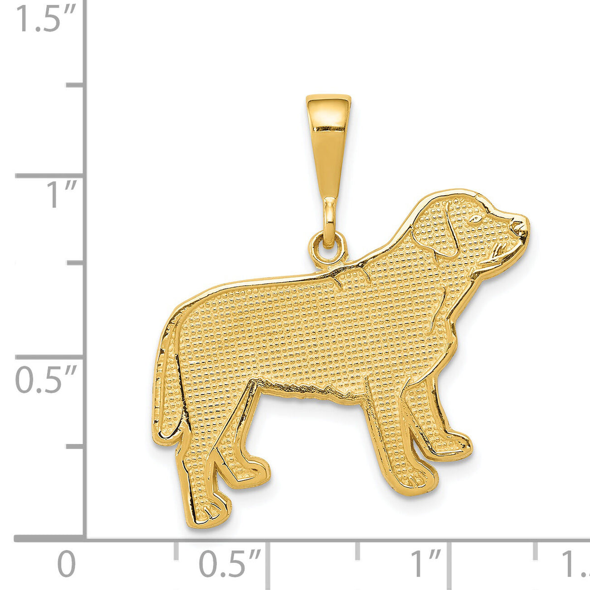14k Labrador Dog Pendant-K3409