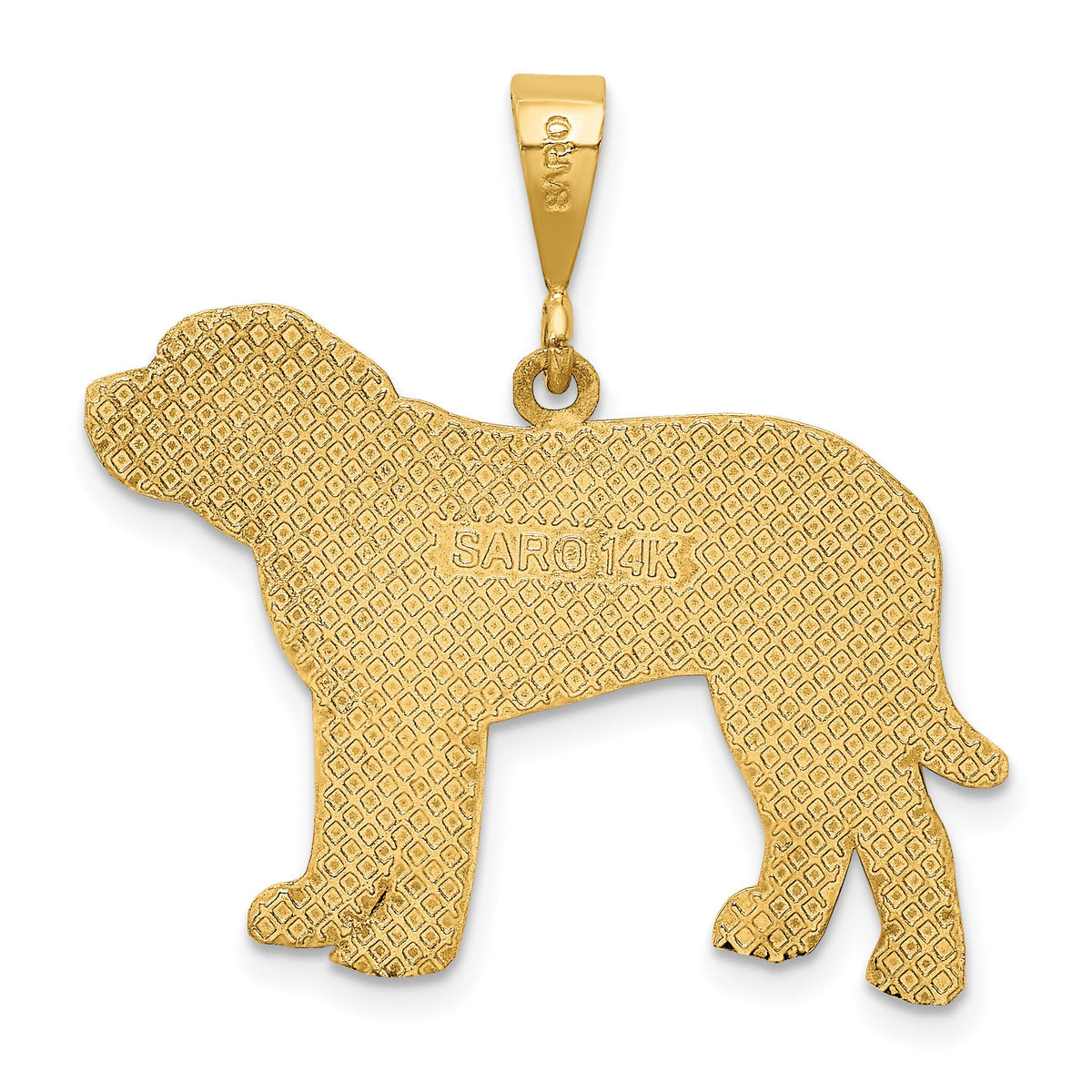 14k Mastiff Pendant-K3415