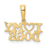 14k I HEART MY DOGS Pendant-K3422