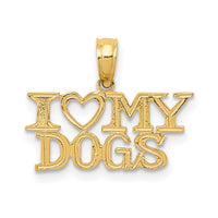 14k I HEART MY DOGS Pendant-K3422